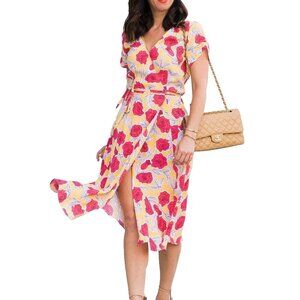 & Other Stories Floral Wrap Dress Women Size 4